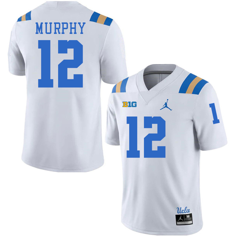 UCLA Bruins #12 Grayson Murphy Big 10 Conference College Football Jerseys Stitched Sale-White